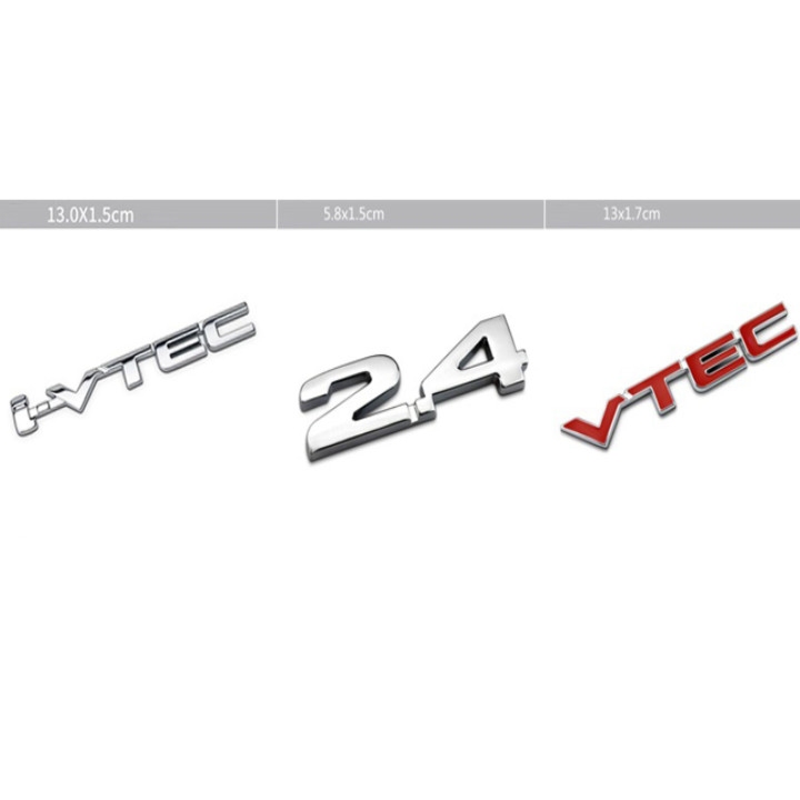 Decal tem chữ IVTEC dán trang trí đuôi ô tô G70511 Hợp kim inox kích thước 13×1.5cm
