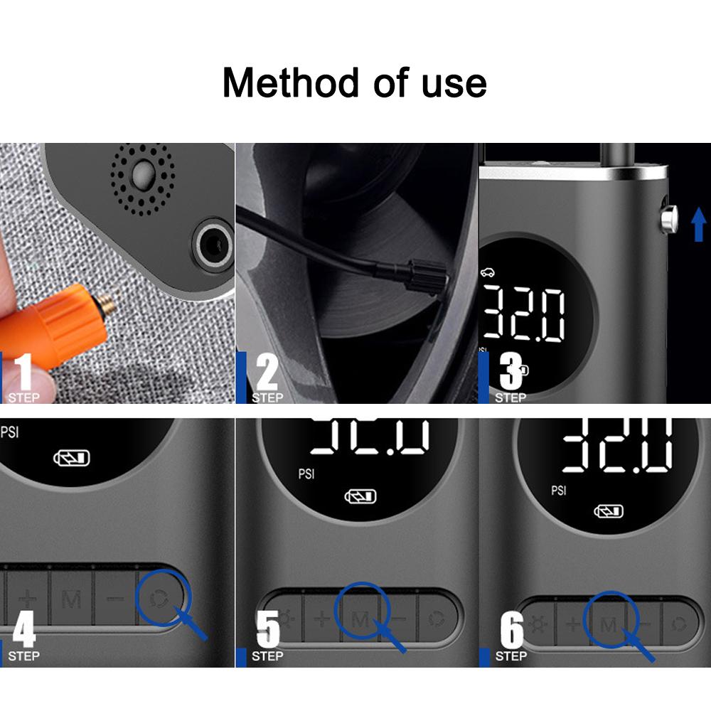 Máy Bơm Hơi Mini Không Dây 150Psi