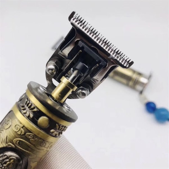 Tông Đơ Cắt Tóc Kẻ Vẽ Viền Tạo Kiểu Nghệ Thuật, Cao Cấp Salon và Gia Đình, Lưỡi Thép TiTan ,Thân Đồng Nguyên Khối ,Pin Khủng 1200 mAh