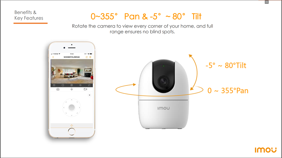 CAMERA WIFI IMOU A22EP 1080P XOAY 360 ĐỘ - ĐÀM THOẠI 2 CHIỀU - HÀNG CHÍNH HÃNG