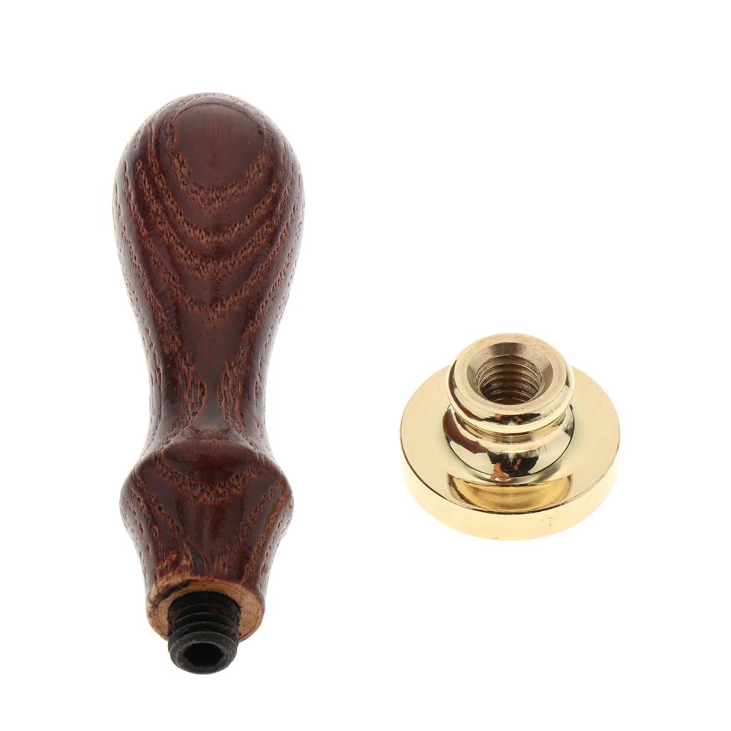 Exquisite Copper Sealing Wax Seal Stamp Wood Handle