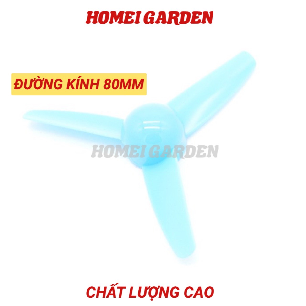 Cánh quạt nhựa ba cánh đường kính 80mm trục 2mm - HM0078