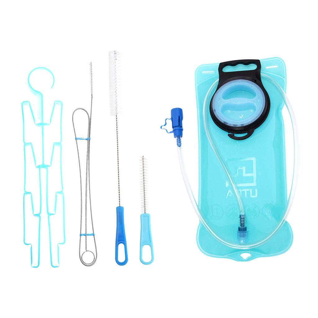 2L Hydration Bladder Outdoor Camping Water Storage Bag Water Reservoir with Cleaning Brush Drying Rack