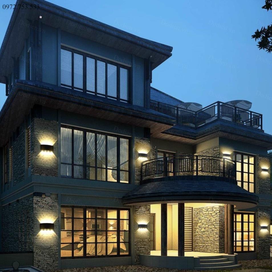 ,đèn hắt tường sân vườn,cầu thang 8W