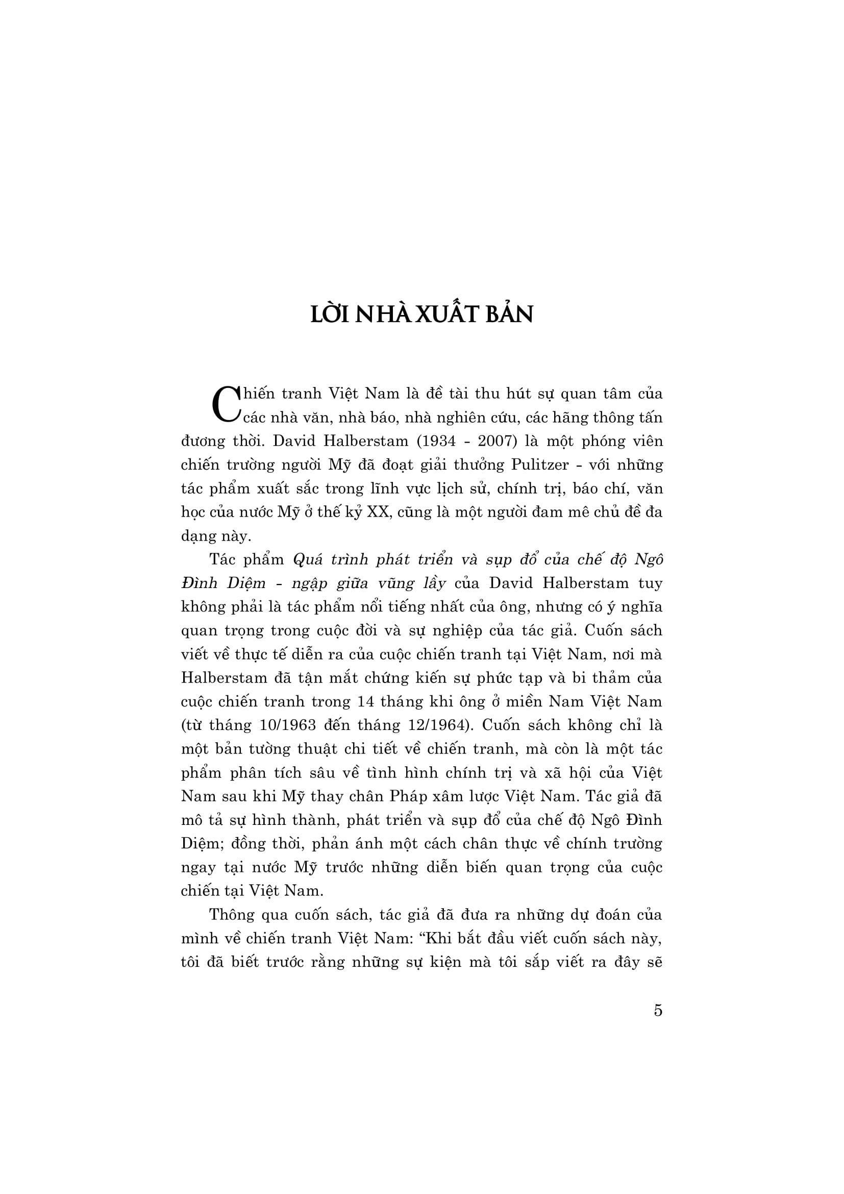 Sách - Quá Trình Phát Triển Và Sụp Đổ Của Chế Độ Ngô Đình Diệm - Ngập Giữa Vũng Lầy