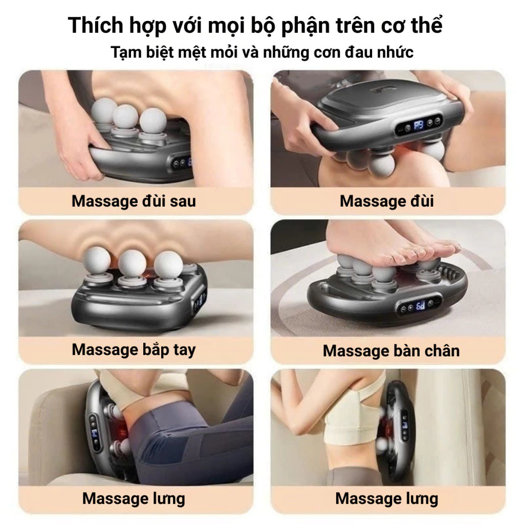 [Tặng củ sạc + cáp sạc] Máy Massage Toàn Thân Cầm Tay , Máy Mát Xa Đấm Lưng, Chân, Tay, Vai, Cổ 12 Đầu, 16 Đầu, 20 Đầu, 22 Đầu GDV - Hàng Chính Hãng