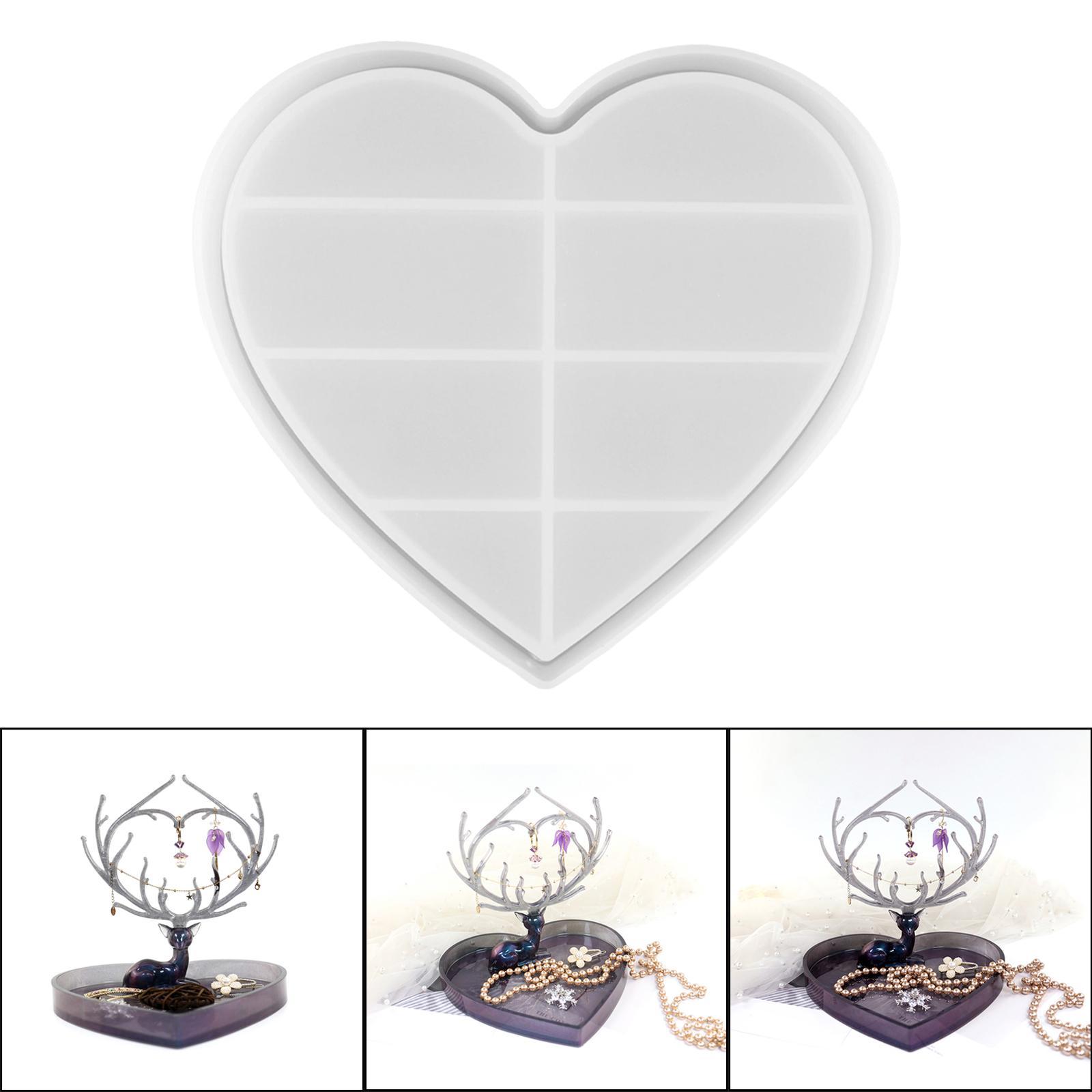 Jewelry Display Rack Silicone Mold Epoxy Resin Art Crafts Jewelry Tray Mould for Office