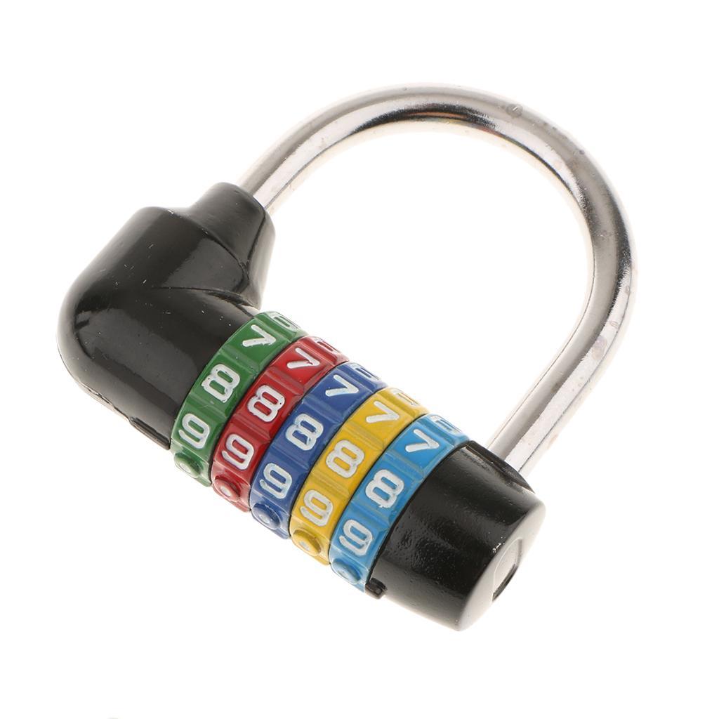 3X  Padlock 5 Dial Digit Code Combination Lock  Black