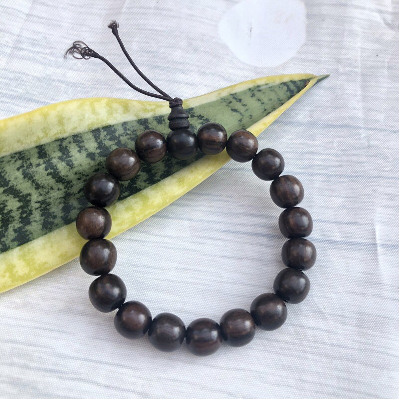 Vòng tay Mun sọc đen gỗ nhập khẩu Núm Hồ Lô  Đem lại May Mắn - Tài Lộc - Bracelet of HAHANCO