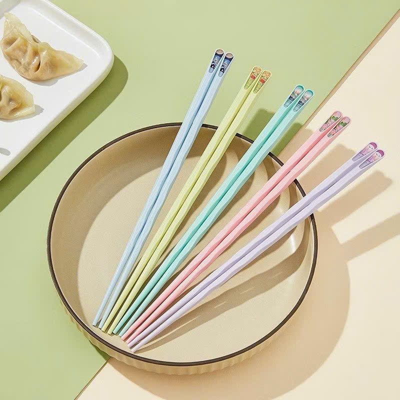 Set 5 Đôi Đũa Ăn Kiểu Nhật Bản – Chống Trượt, Kháng Khuẩn, Chịu Nhiệt – Nhiều Màu Cao Cấp - HÀNG CHÍNH HÃNG MINIIN