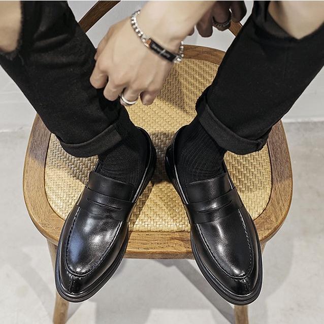 Giày Lười DECEMBER Penny Loafer Black - LF05