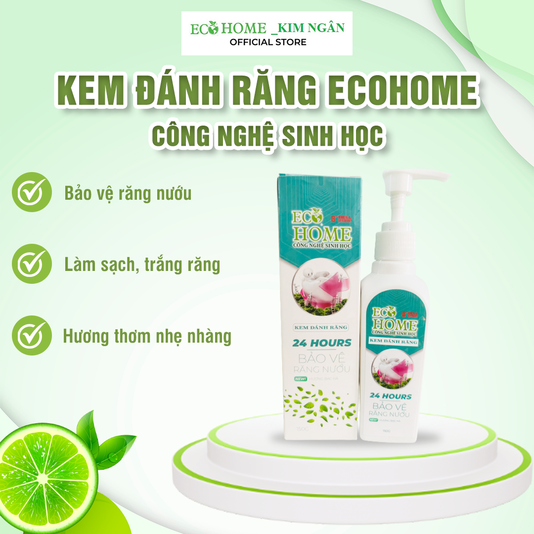 Kem Đánh Trắng Răng Công Nghệ Sinh Học ECOHOME Kim Ngân Store Giúp Loại Bỏ Các Vết Ố Vàng Tại Răng, Làm Răng Trắng Sáng