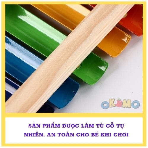 Đồ chơi cho bé Đàn gỗ 8 thành giúp bé phát triển cảm quan cảm thụ âm OKOMO