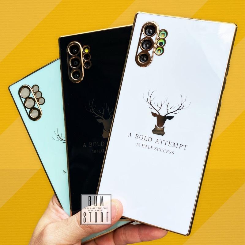 Ốp Lưng Deer Bóng Viền Gold Cho Samsung Galaxy Note 20 Ultra / Note 20 / Note 10 Plus - BUM STORE SAMSUNG GALAXY