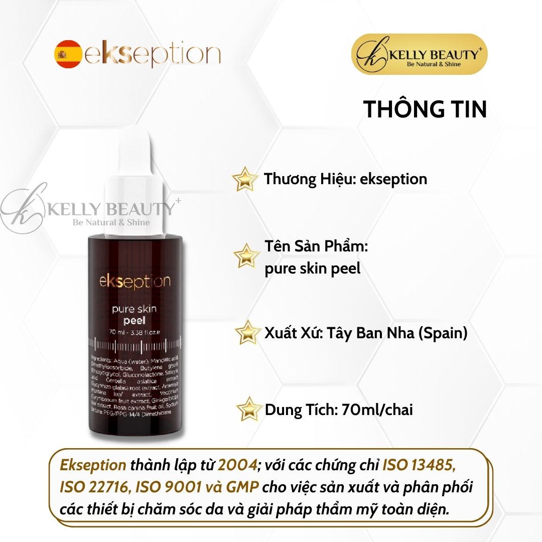 Ekseption Pure Skin Peel - Giảm Mụn, Mờ Thâm, Se Nhỏ Lỗ Chân Lông - Kelly Beauty