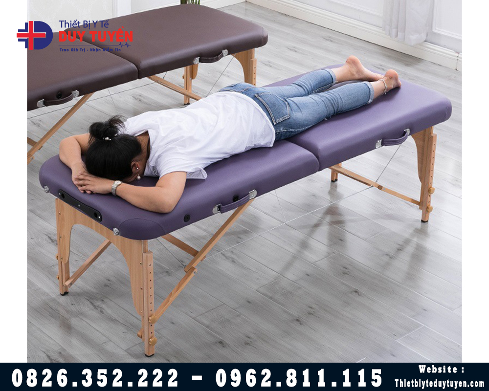 Giường Gấp Massage Chân Gỗ Sồi Chắc Chắn Tải Trọng 250Kg HL3