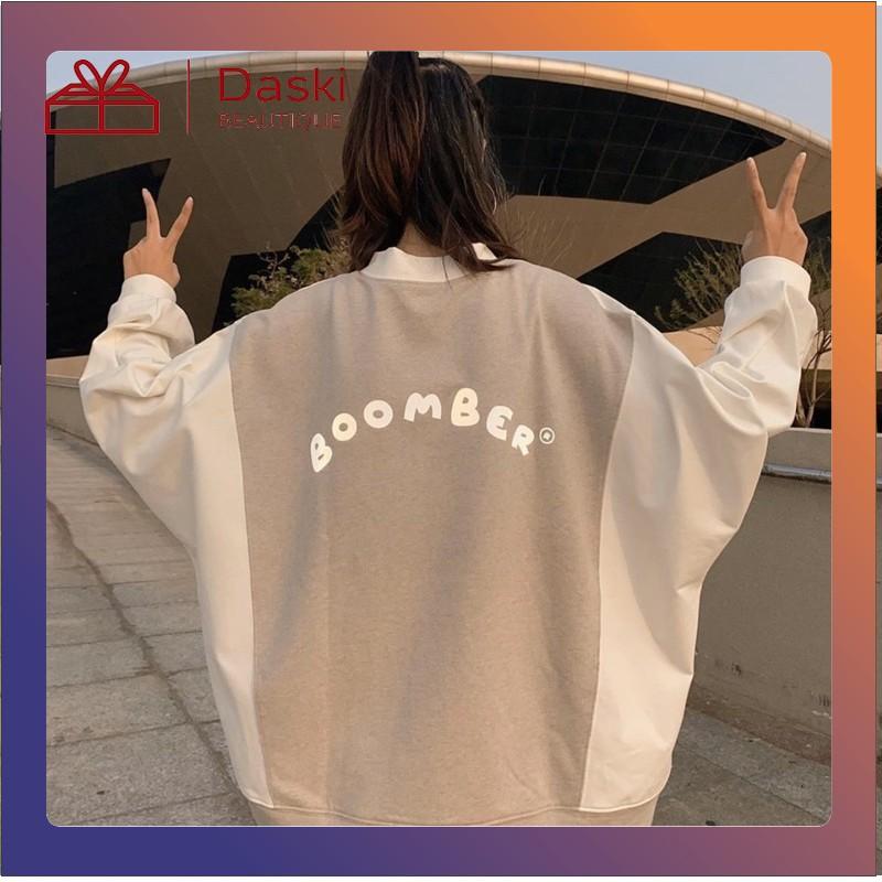 Áo khoác hoodie nỉ bông unisex Boomber Daski phong cách nelly ulzzang