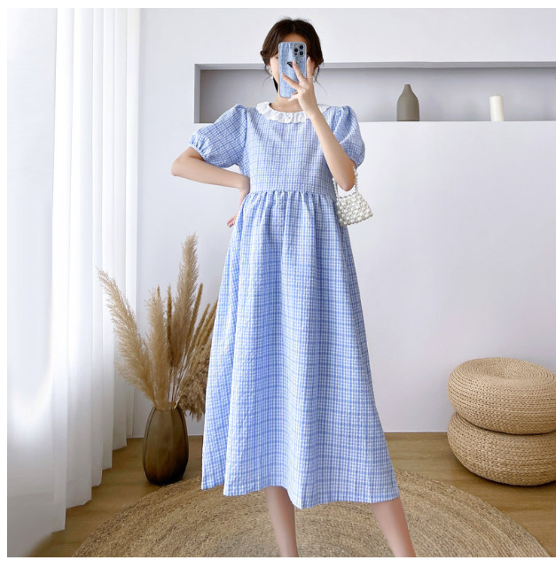 ĐẤM BẦU VÁY BẦU CÔNG SỞ CA RÔ THẮT DÂY, CỔ PHỐI REN