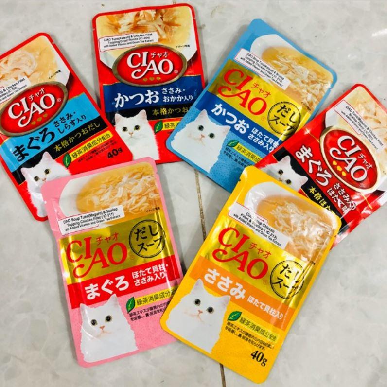 PATE CIAO CHO MÈO, Pate cho mèo - gói 40G. Thức ăn ướt cho mèo.
