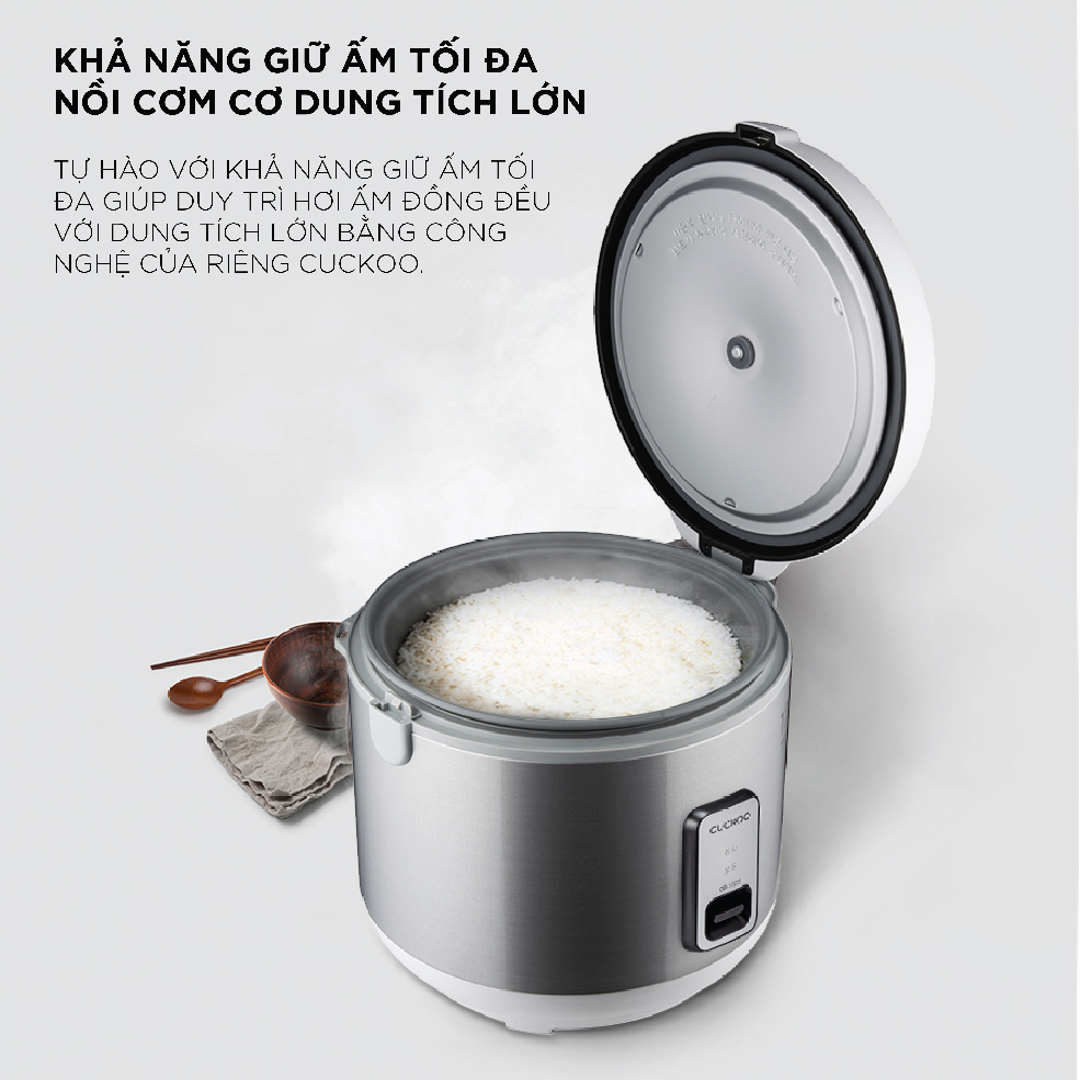 Nồi cơm điện Cuckoo 2.5 lít CR-1420/SIVNCV màu bạc - Hàng chính hãng