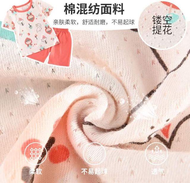 Bộ cotton lỗ xuất Hàn QC loại 1 cho bé trai và bé gái - Lagim House
