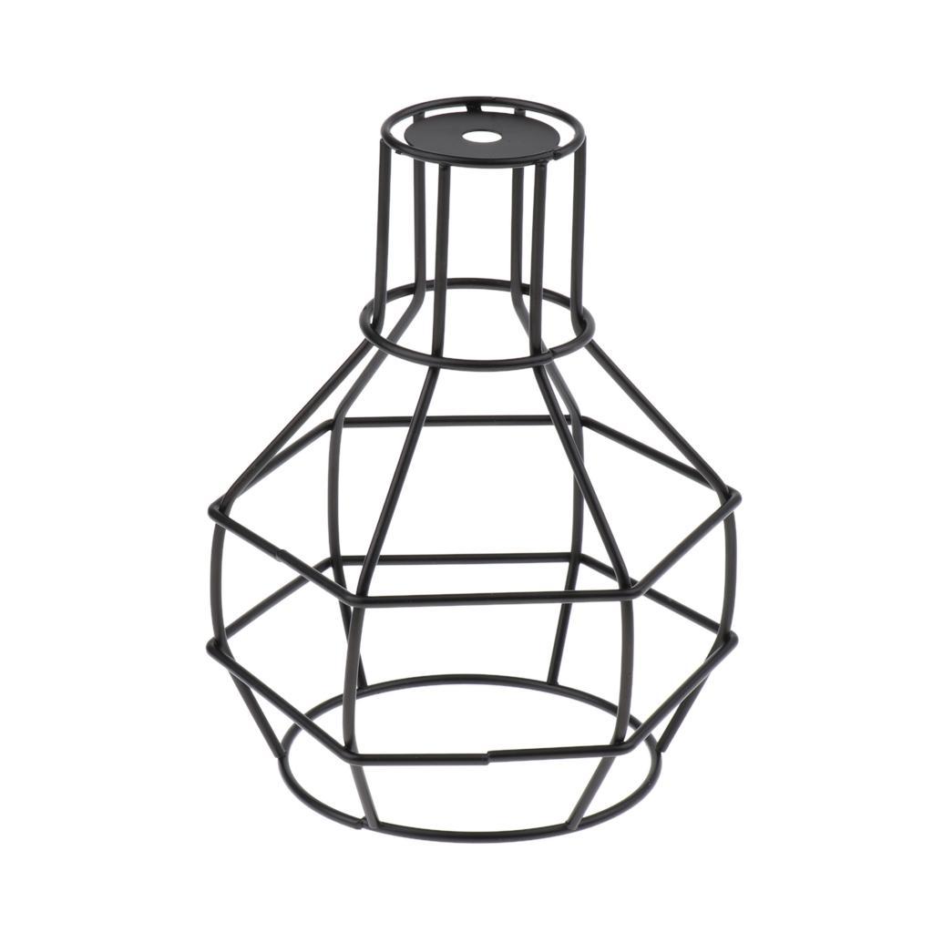 3 pcs Retro Iron Wire Cage Hanging Lamp Shade Pendant Light Chandelier Shade