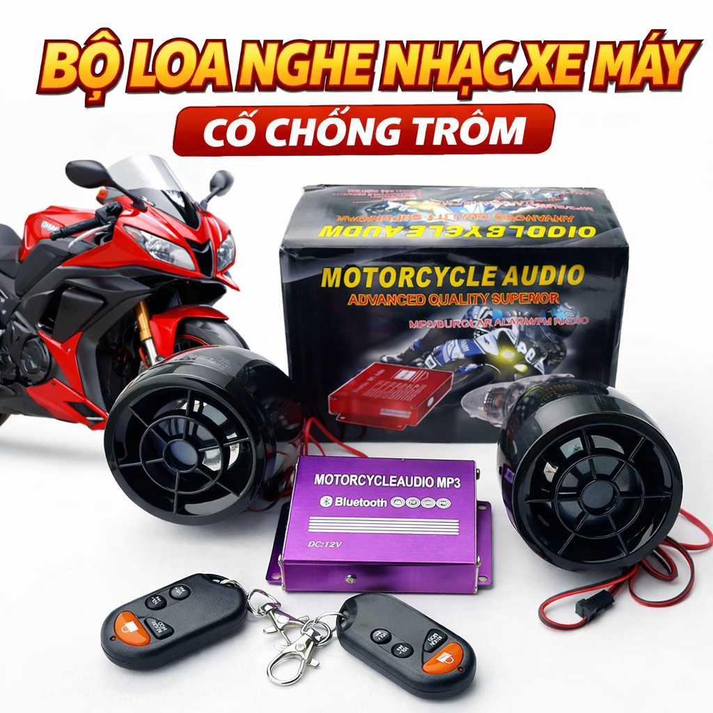 Ljoa Xe Máy Chống Trộm Nghe Nhạc Hay – Lắp Gọn, Âm Thanh Sống Động