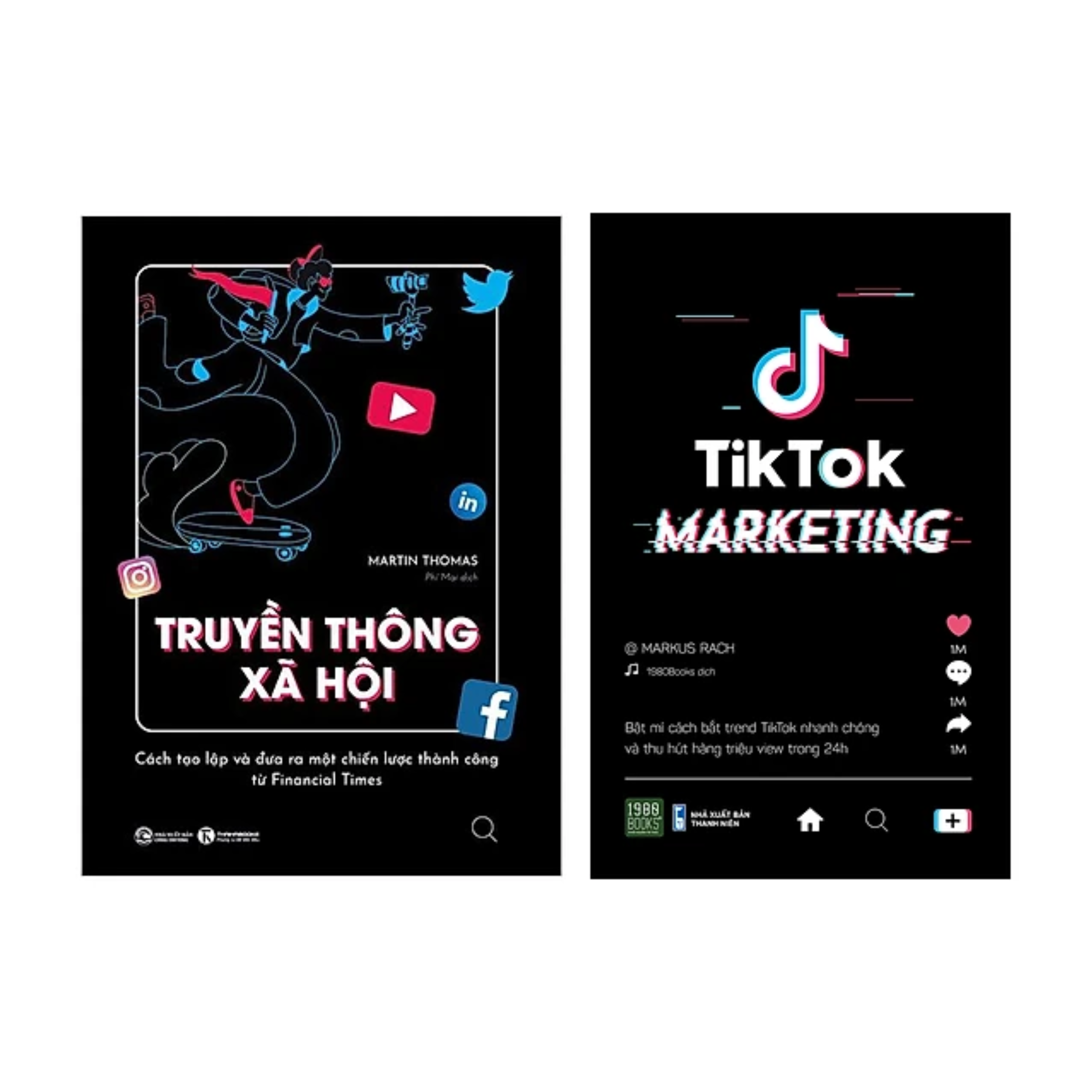 Combo 2Q Sách Ứng Dụng Công Nghệ Truyền Thông Trong Kinh Doanh : Truyền Thông Xã Hội + Tiktok Marketing