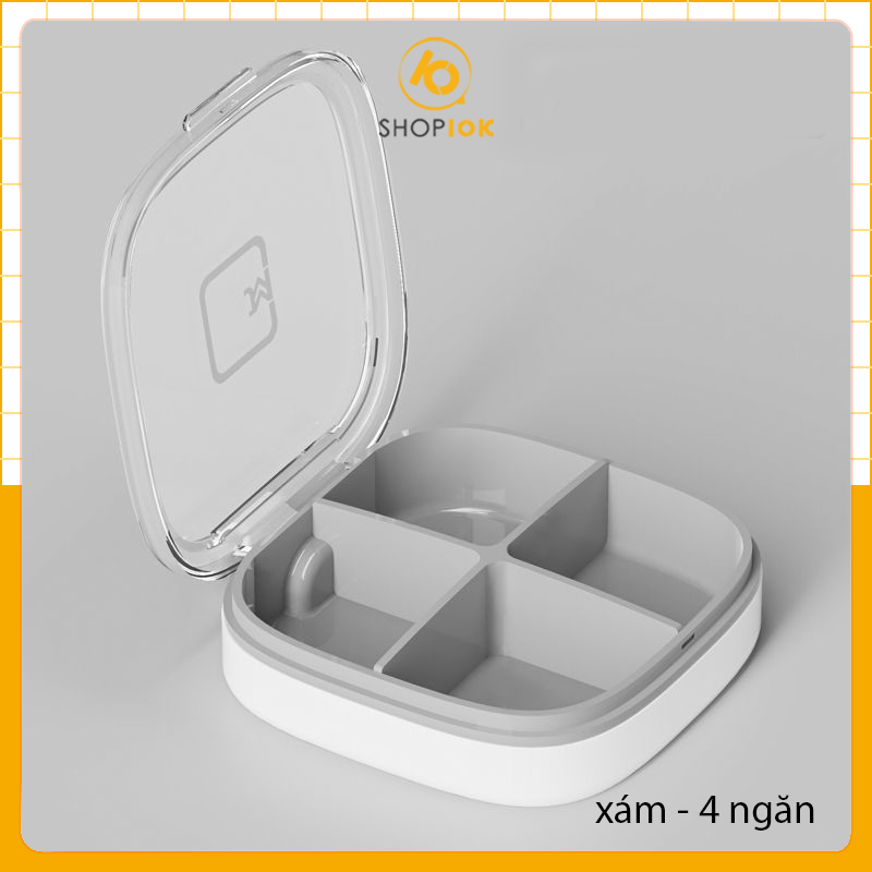 Hộp đựng thuốc chia 4 và 6 ngăn, bảo quản, chia thuốc tiện ích cho gia đình - SP005282