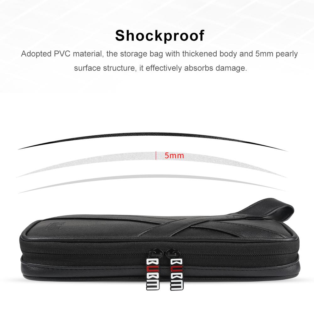 Túi lưu trữ di động BUBM PVC / PU bảo vệ kỹ thuật số Thay thế cho bảng điều khiển trò chơi Switch với 10 khe cắm thẻ