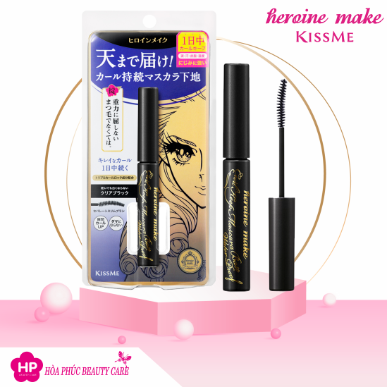Mascara Lót Nền Không Lem Vuốt Cong Và Làm Dài Rậm Mi Màu Đen Kissme Heroine Make 4.5 G)