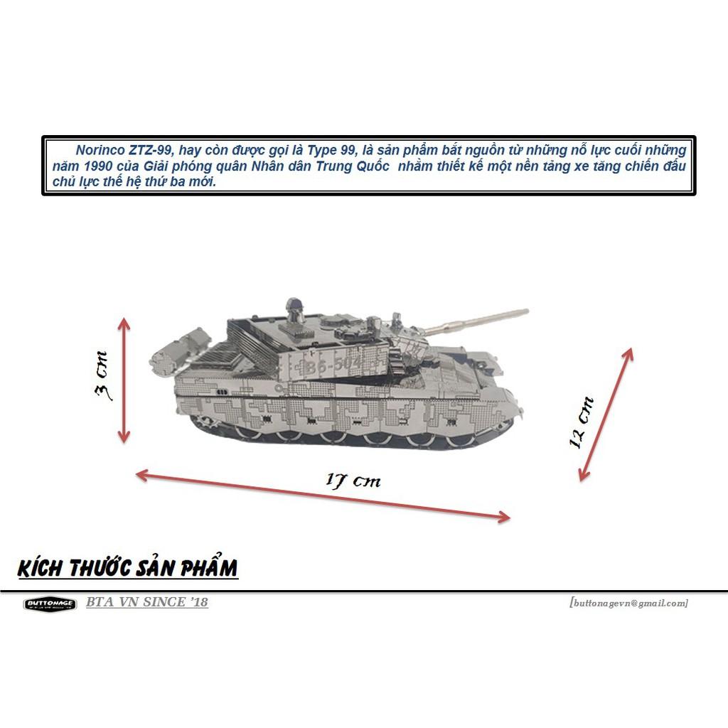 Mô Hình Lắp Ráp 3d Xe Tăng ZTZ-99A - Trung Quốc