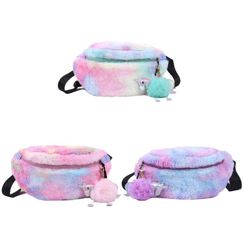 2021 Mới Kỳ Lân Eo Túi Nữ Thời Trang Sang Trọng Đáng Yêu Hông Nữ Bé Gái Dây Đeo Vai Túi Trẻ Em Eo Gói Hoạt Hình điện Thoại