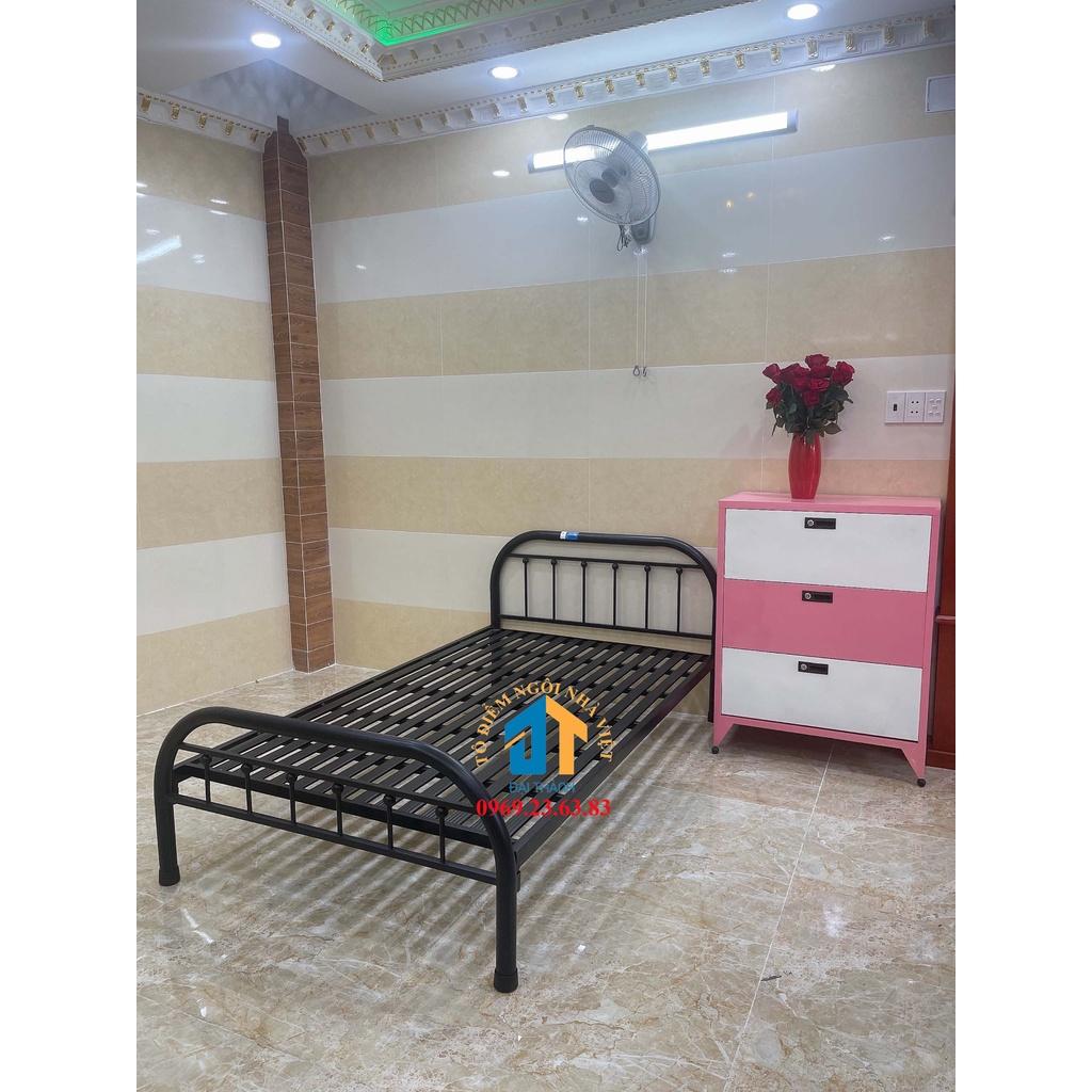 Giường sắt 1m2 kiểu bi siêu đẹp