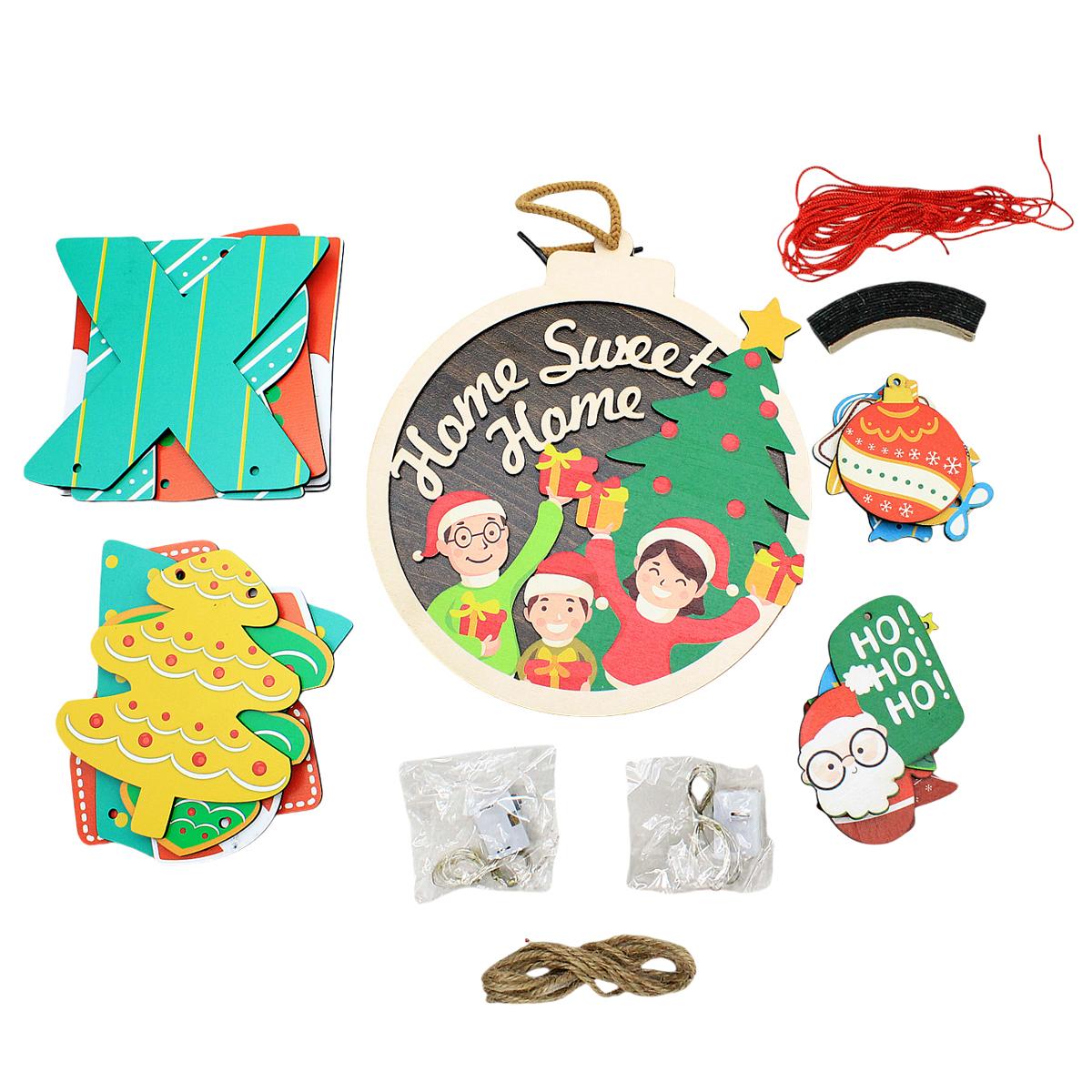 Dây Hình Gỗ Treo Tường Trang Trí Giáng Sinh - Bách Mộc - Home Sweet Home