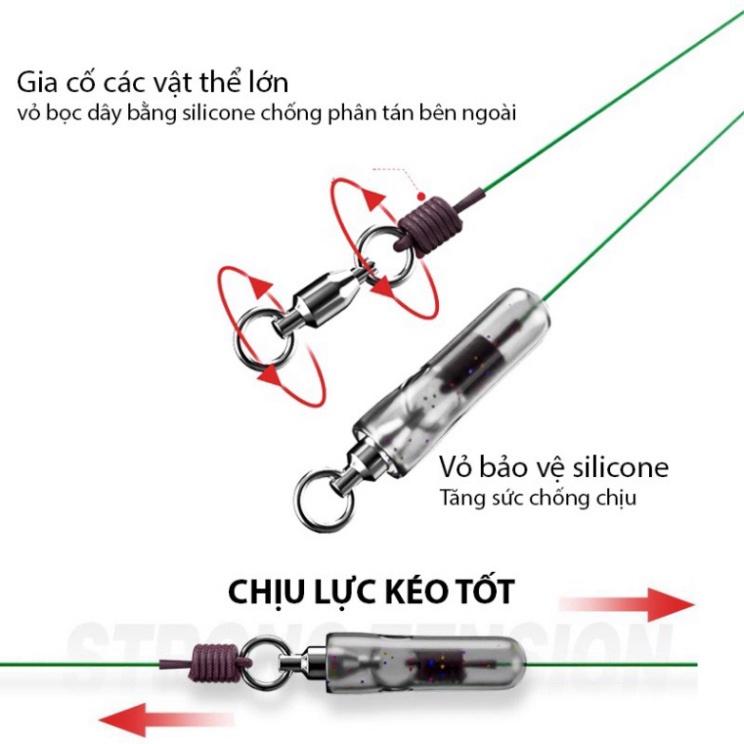 Xả hàng sale Dây trục quấn săn hàng Xstyle chuyên câu đài câu đơn bọc silicone cao cấp DC-15 - uy tín - nhanh tay