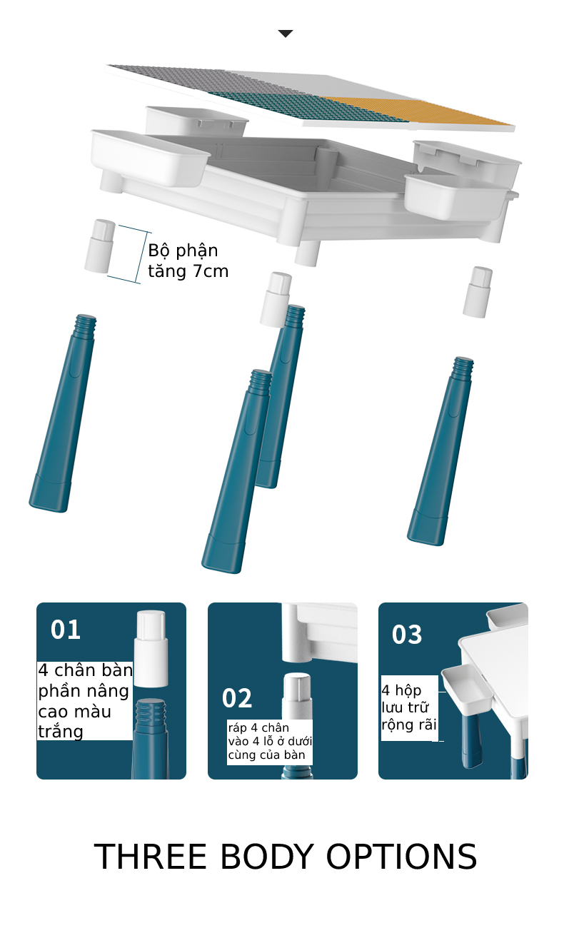 Bàn xếp hình đa năng giúp trẻ thông minh và phát triển