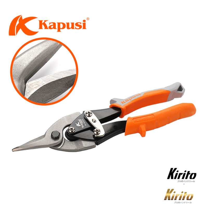 Kéo cắt thạch cao mũi thẳng Kapusi Nhật Bản 10 inch (25cm), thép CR-V