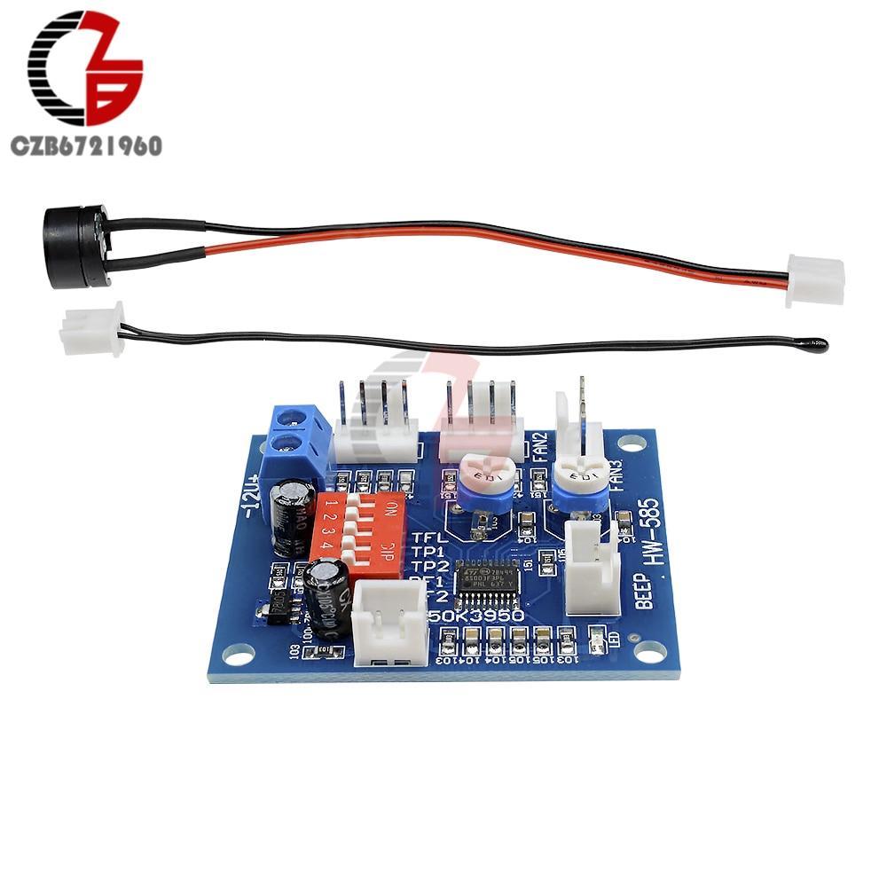 DC 12V PWM PC CPU Fan Temperature Control Speed Controller Module High-Temp Alarm Speed Control