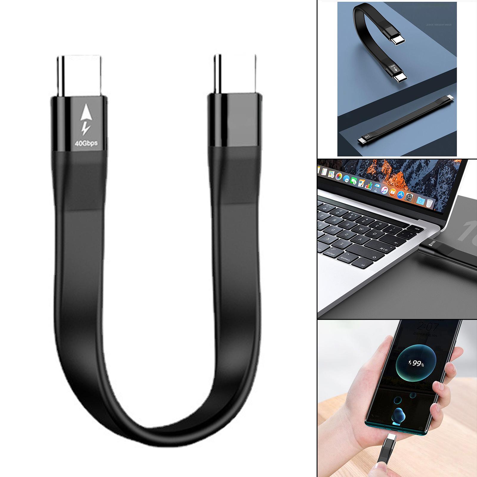 USB C to USB C Cable USB3.1 Short USB C Cable 100W 5A for Laptops