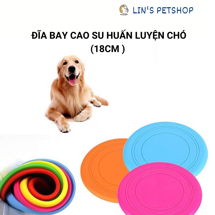 Đồ Chơi Đĩa Bay Đĩa Ném Cao Su Huấn Luyện Chó 18cm