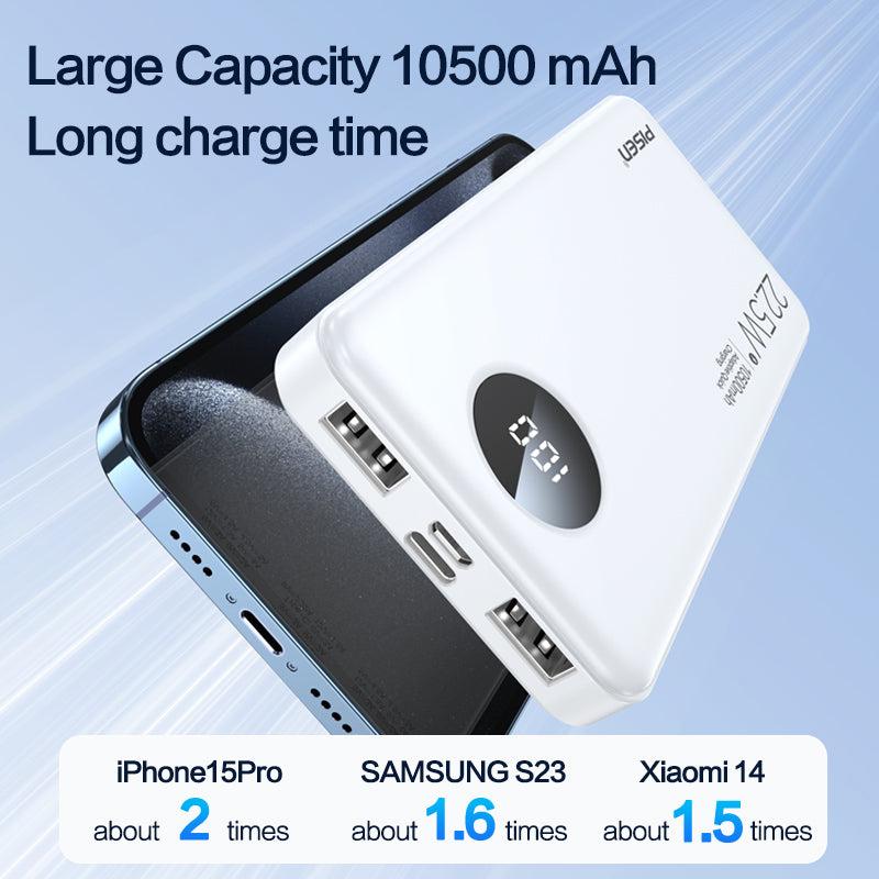 Sạc Dự Phòng Pisen Pro - Power Cube 22.5W 10500mAh - Màu Trắng