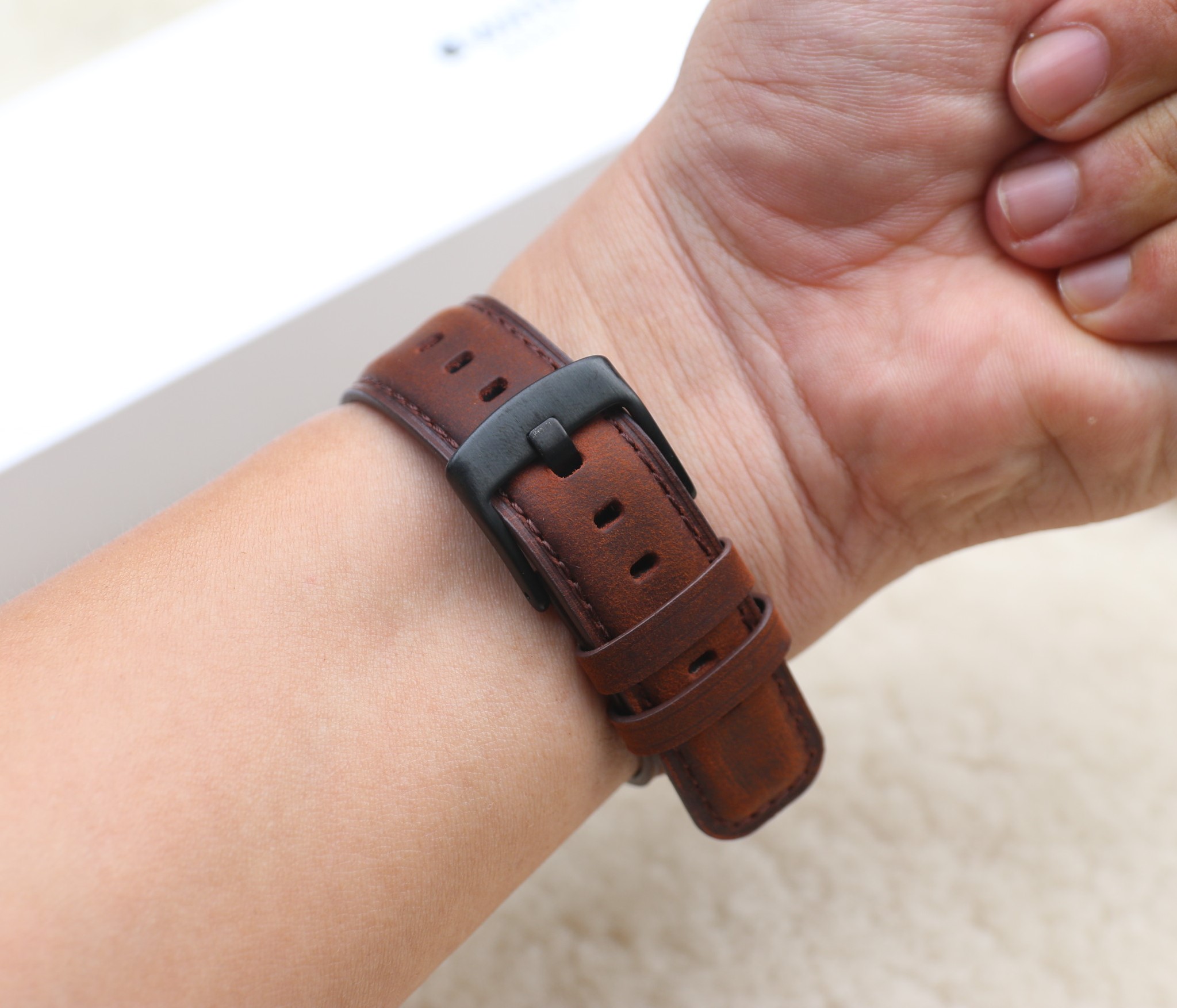 Dây Da Thay Thế Dành Cho Apple Watch Da Bò Sáp 2 Lớp Vintage Khóa Thép 316L Dành Cho Series SE 7| 6 | 5 | 4 | 3 | 2 | 1