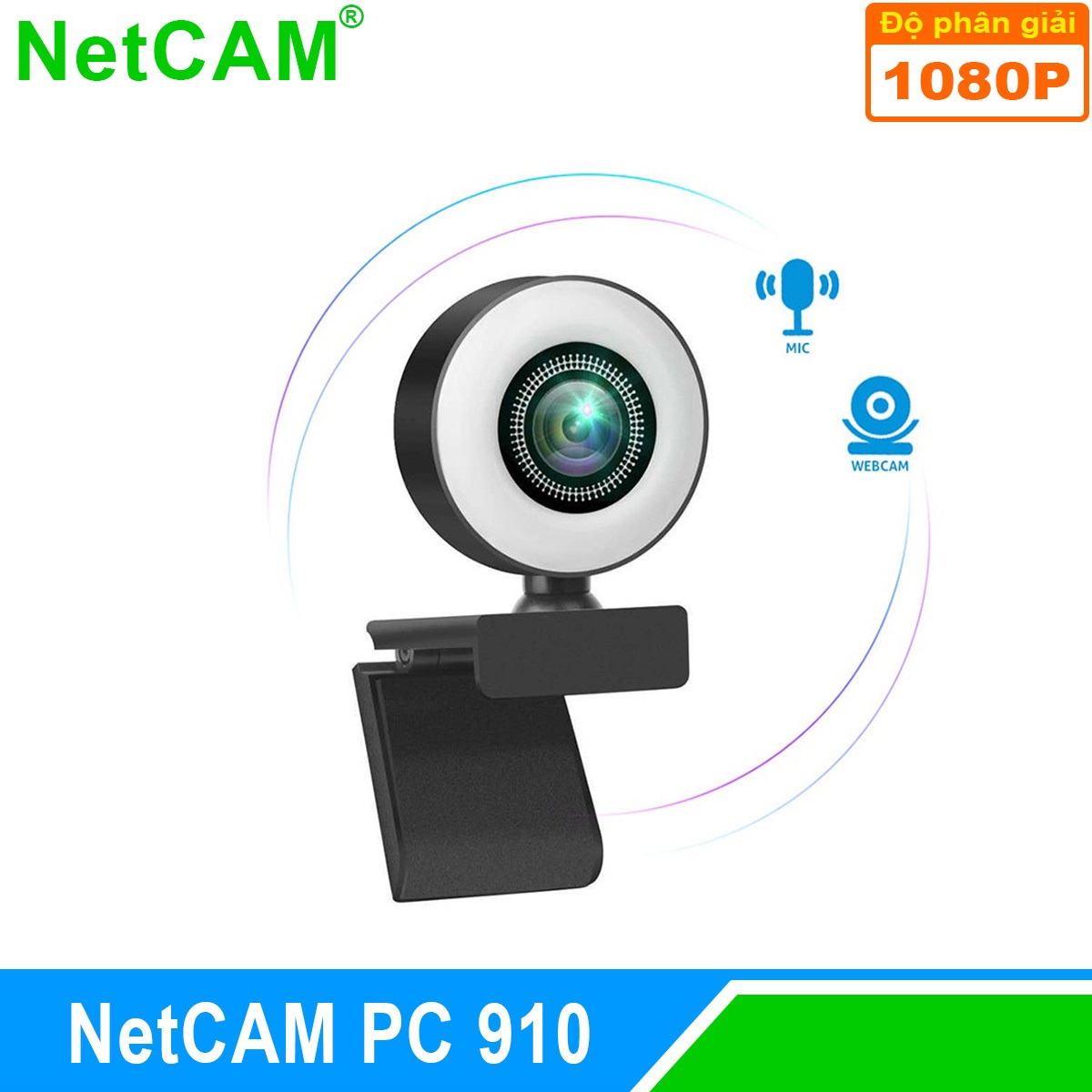 Webcam NetCAM PC 910 độ phân giải 1080P - Hàng Chính Hãng