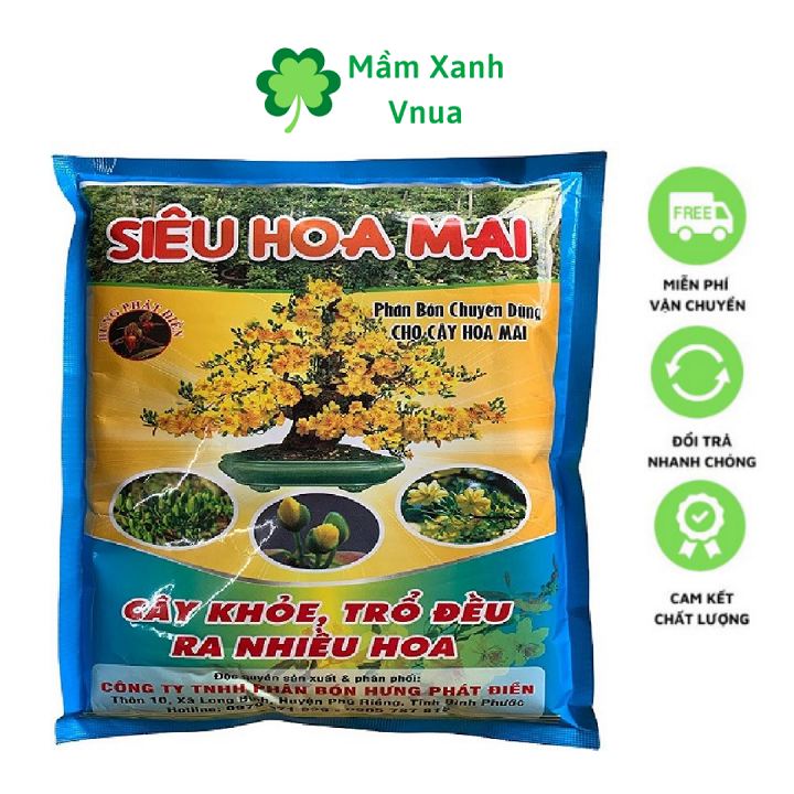 Phân Bón Chuyên Hoa Mai - Cây Khỏe, Trổ Điều, Nhiều Hoa - Gói 700 Gram