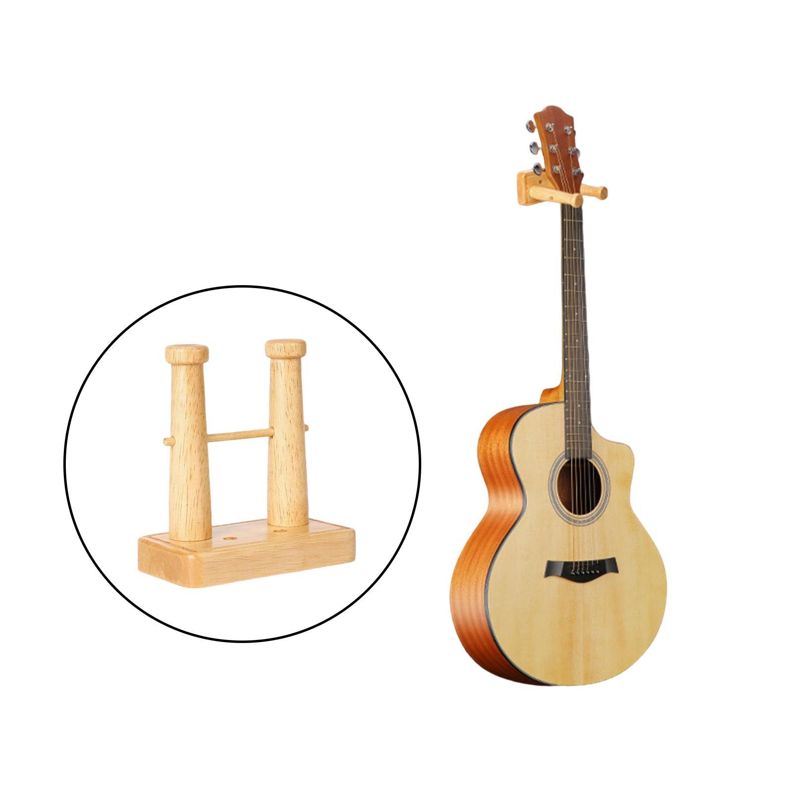 Wooden Guitar Hanger Wall Mount Stable for Musical Instrument Guitar Storage