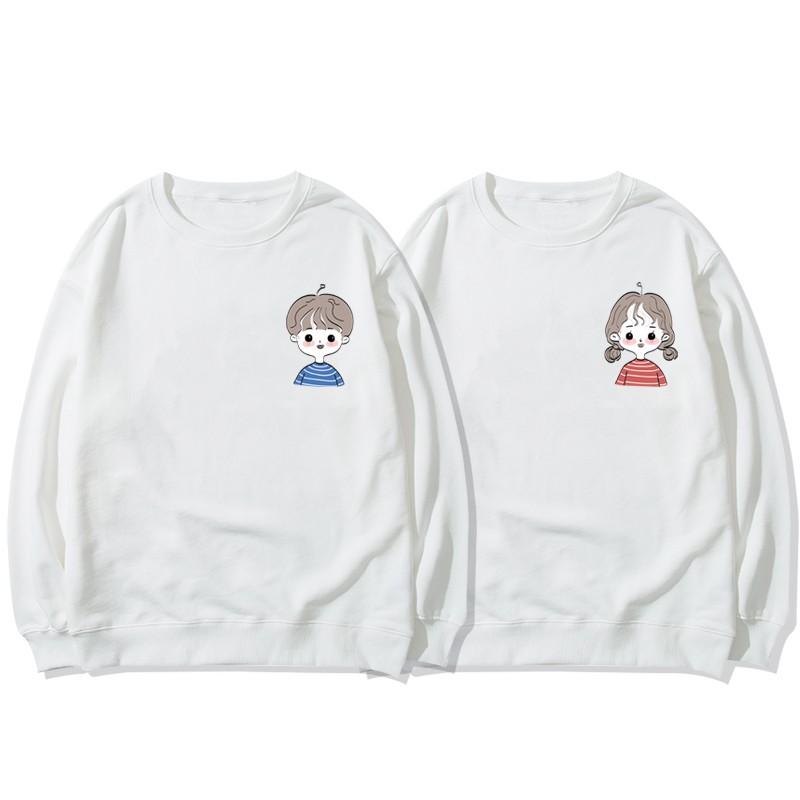 Áo Đôi Sweater Chàng trai cô gái phong cách Ulzzang Hàn Quốc tay dài họa tiết in hình cá tính CoolZ CZ689
