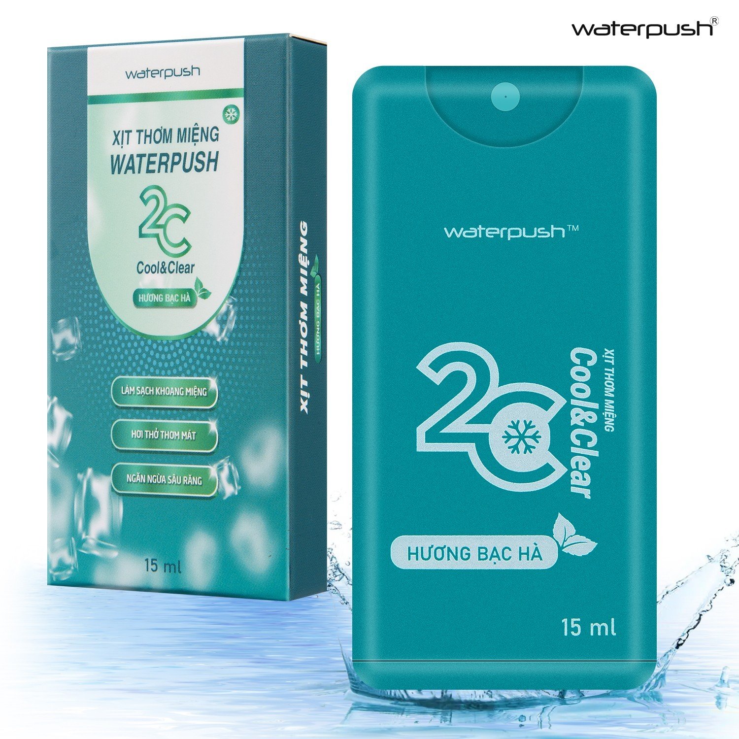 Xịt Thơm Miệng WaterPush 2C 15ml 