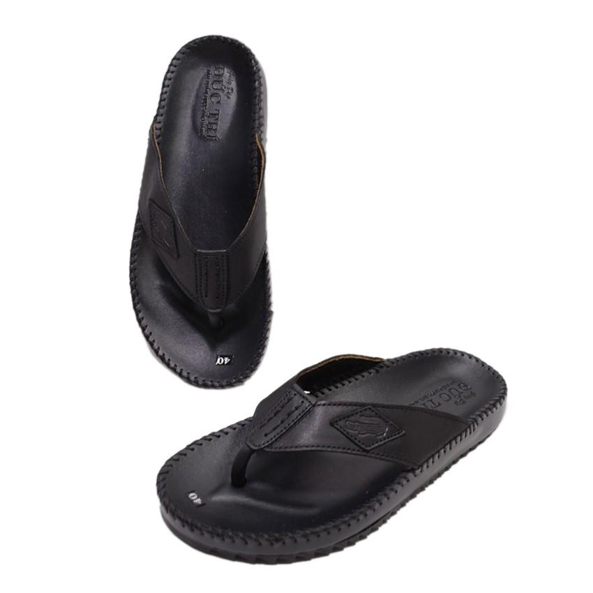 Dép Quai Kẹp Xỏ Ngón Nam Da Bò Sáp Đế Khâu Viền Cao Cấp Chắc Chắn 65S2
