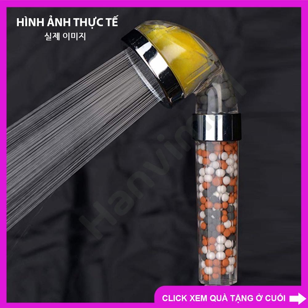 Vòi sen tăng áp tay tròn, size vừa có hạt lọc nano khử khuẩn, tiết kiệm nước